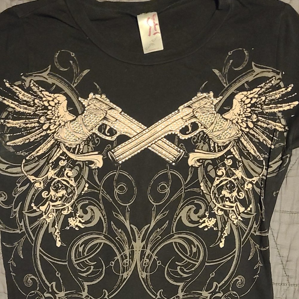 Black Guns and Roses T-shirt